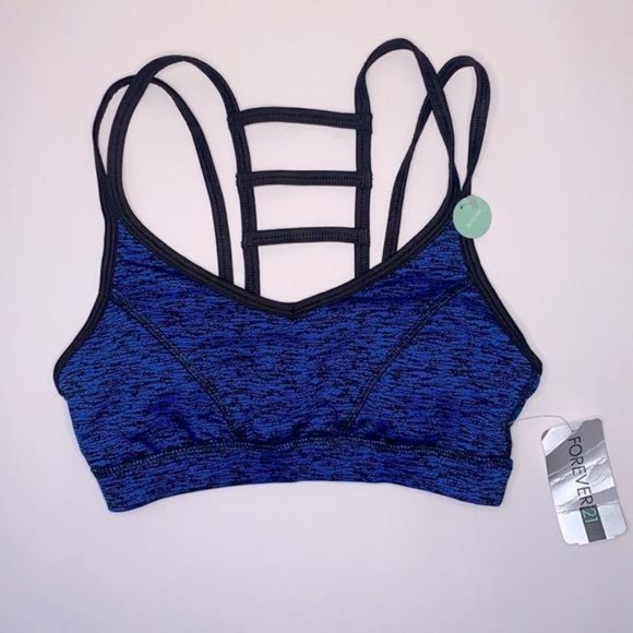 NEW...Black and Blue sports bra from Forever21 size XS (extra small) - Picture 3 of 4